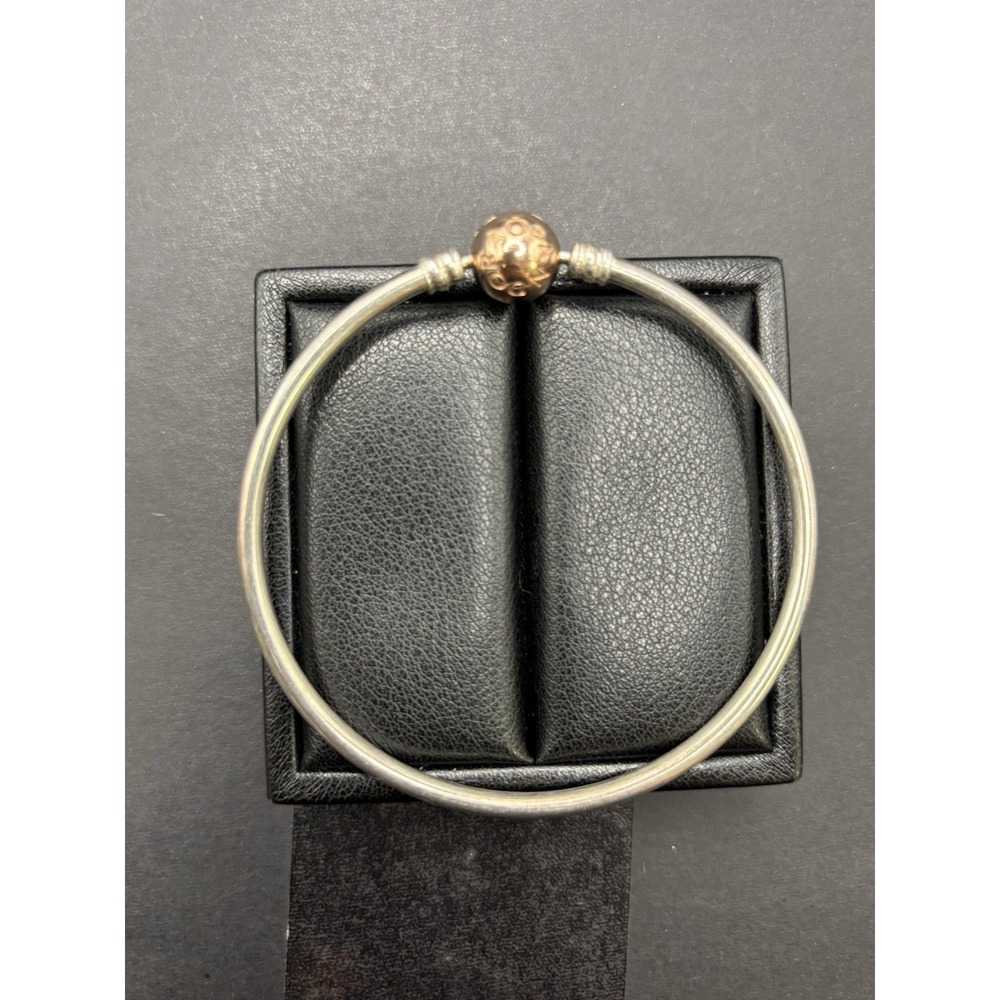 Pandora 7.5" Rose Clasp Bangle Bracelet 9 Grams G15